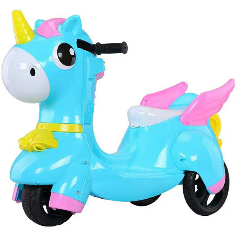 Wholesale Unicorn Plastic Kids Ride On Battery Operated Electric Bike