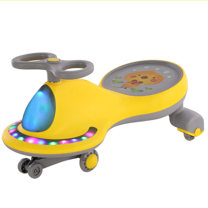 High quality PU wheel kids swing car twist car wiggle car with flash for baby