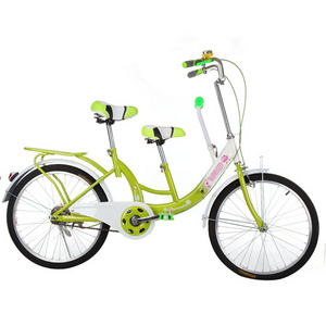 Hot sale single speed double seat bike Parent-child bicycles tandem bike two seats