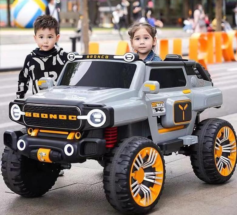 2023 Wholesale New Design Biggest Size 12V/24V Battery Four Motors Two Seats  Kids Electric Ride On Car for 12 years old