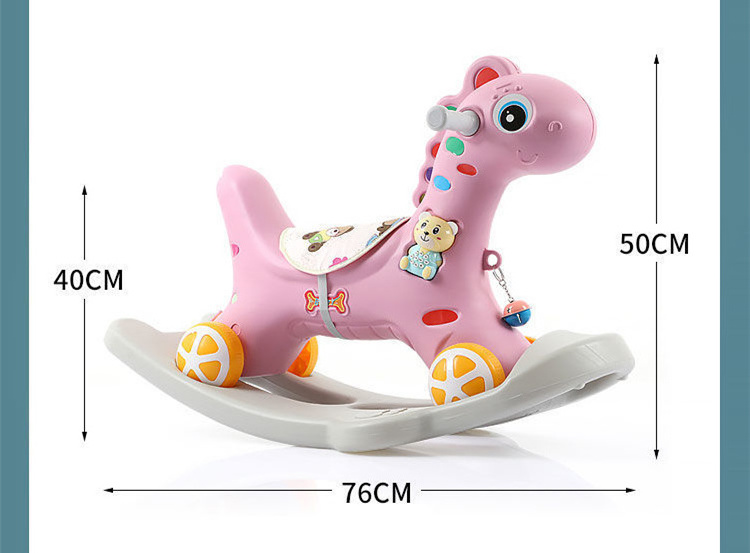 Cheap rocking horse for Kids / Pink Plastic rocking horse for baby / Kids ride on toys