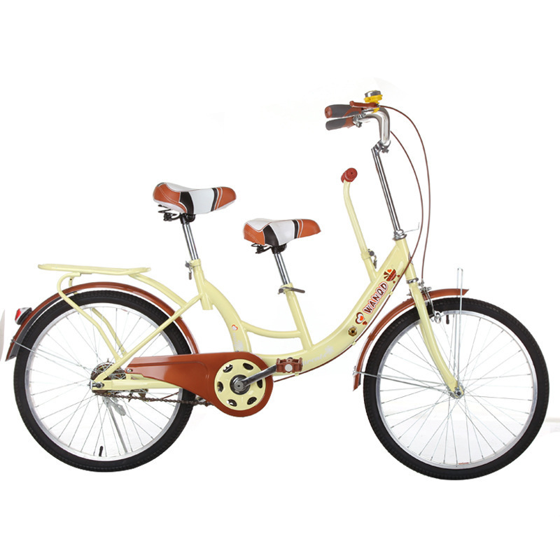 Hot sale single speed double seat bike Parent-child bicycles tandem bike two seats