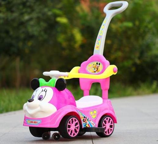 Plastic Factory Wholesale 3 In 1 Kid Ride On Swing Car/ Twist Car  with Pushbar and Fence