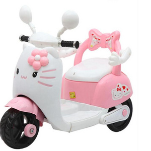 2022 Cheap Price Lovely Cat Image Girls Battery Operated bike Kids  Ride on Plastic Motorbike