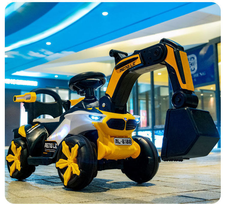 Hot popular kids electric toys excavator ride on tractor electric power digger toy kids excavator