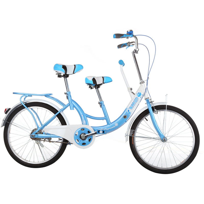 Hot sale single speed double seat bike Parent-child bicycles tandem bike two seats