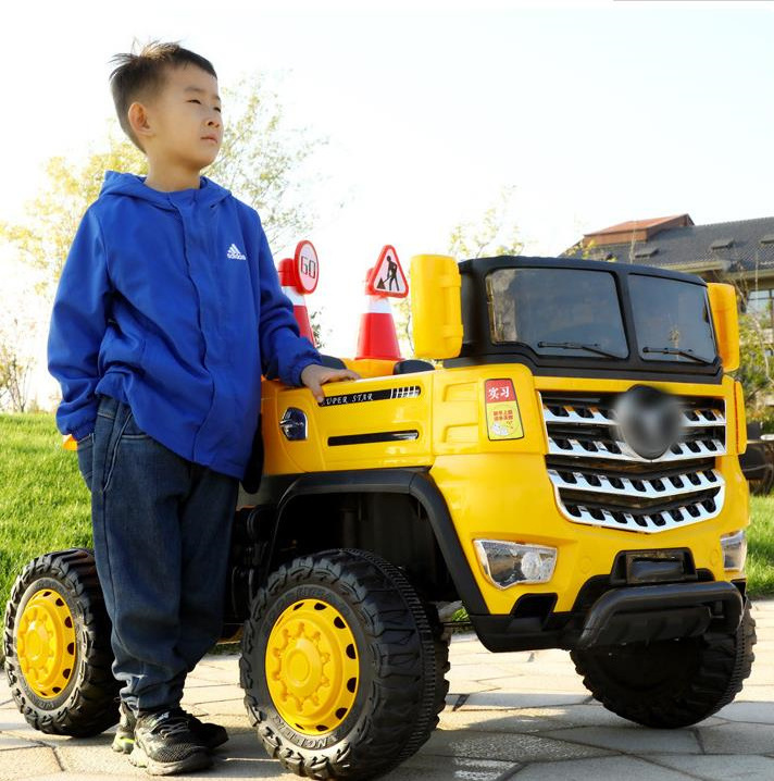 Ride on Car Engineering Vehicle Dump Truck Wholesale High Quality Remote Control Kids Kids Electric Tractor Battery Two Motor