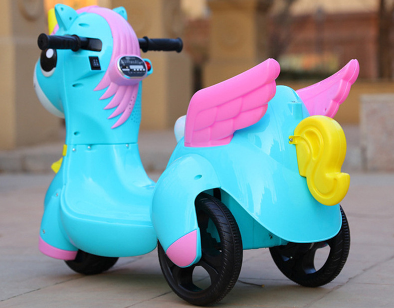 Wholesale Unicorn Plastic Kids Ride On Battery Operated Electric Bike