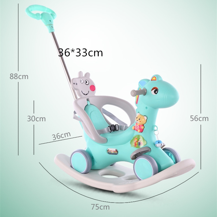 China Factory Cheap rocking horse for Kids / Pink Plastic rocking horse for baby / Kids ride on toys