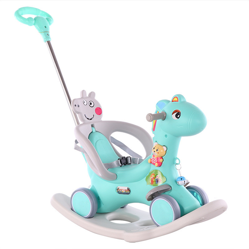 China Factory Cheap rocking horse for Kids / Pink Plastic rocking horse for baby / Kids ride on toys