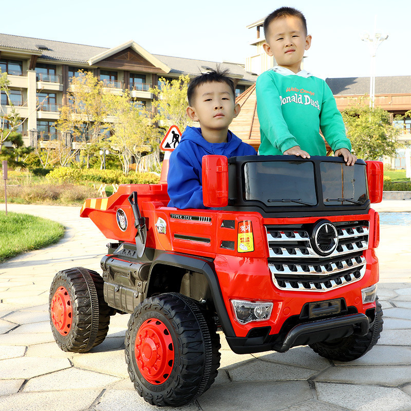 Ride on Car Engineering Vehicle Dump Truck Wholesale High Quality Remote Control Kids Kids Electric Tractor Battery Two Motor