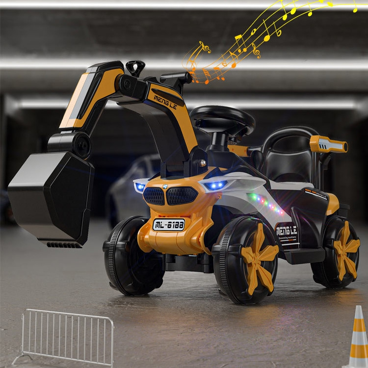 Hot popular kids electric toys excavator ride on tractor electric power digger toy kids excavator