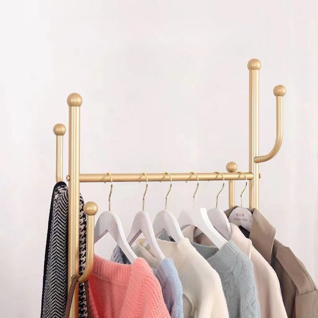 Hanger with wheelsmovable clothes rack bedroomdormitoryvertical household living room clothes rack