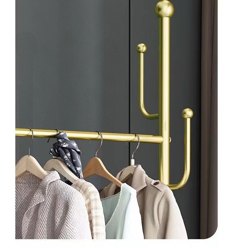 Hanger with wheelsmovable clothes rack bedroomdormitoryvertical household living room clothes rack