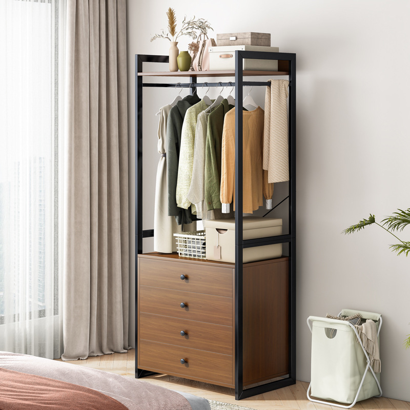 Bedroom Economy Clothes Hanging Rack Modern Simple Nordic Storage Cabinet Drawer