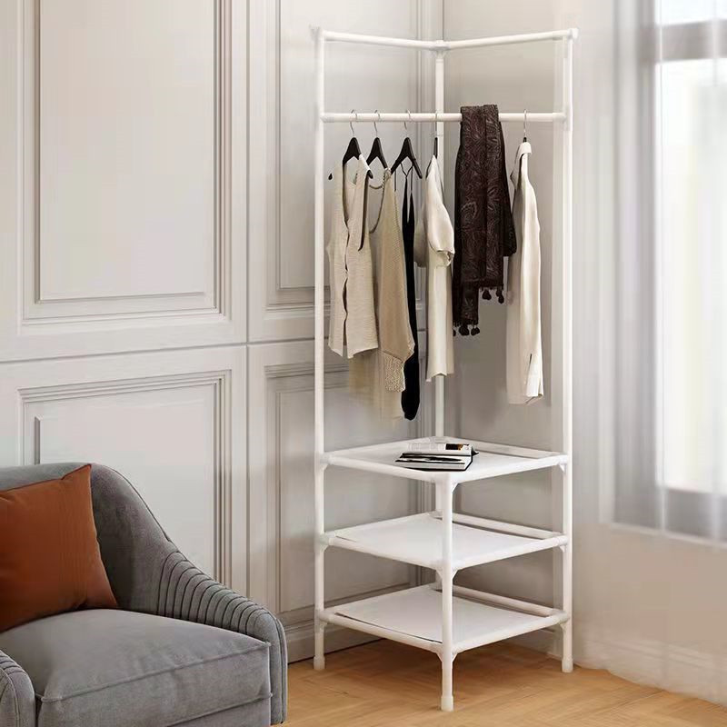 Household corner clothes hanger floor to ceiling wall corner bedroom clothes rack storage clothes rack