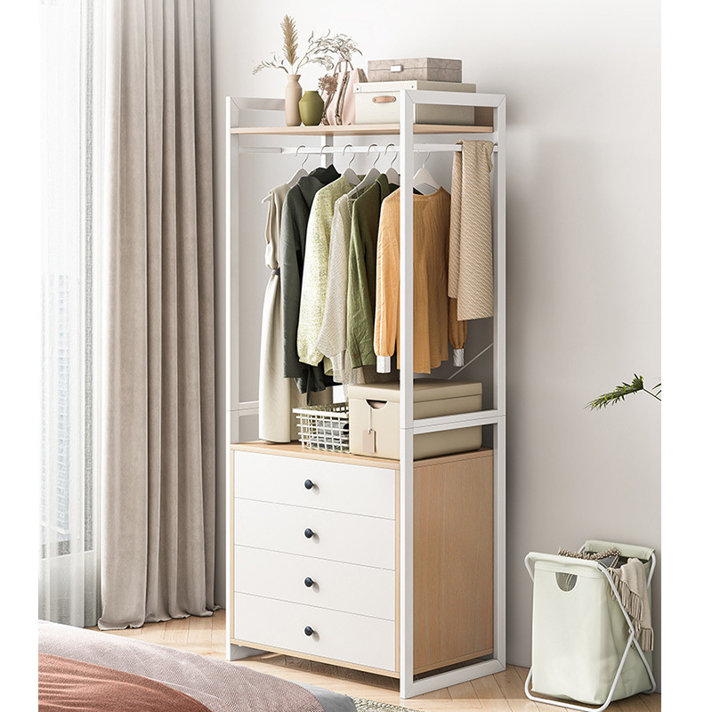 Bedroom Economy Clothes Hanging Rack Modern Simple Nordic Storage Cabinet Drawer