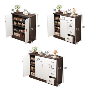 Large-capacity shoe cabinet, simple and modern storage outside the door of economical household