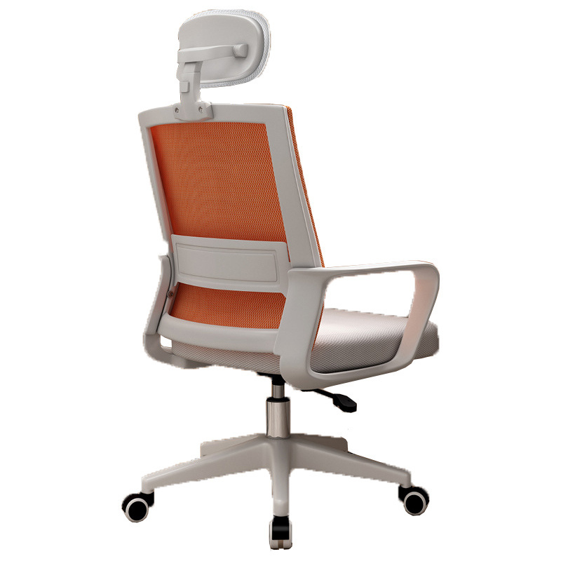 Mesh Fabric Ergonomic Office Chair with Latex Seat Cushion Rotating Lifting Headrest Massage Feature for Employee Negotiation