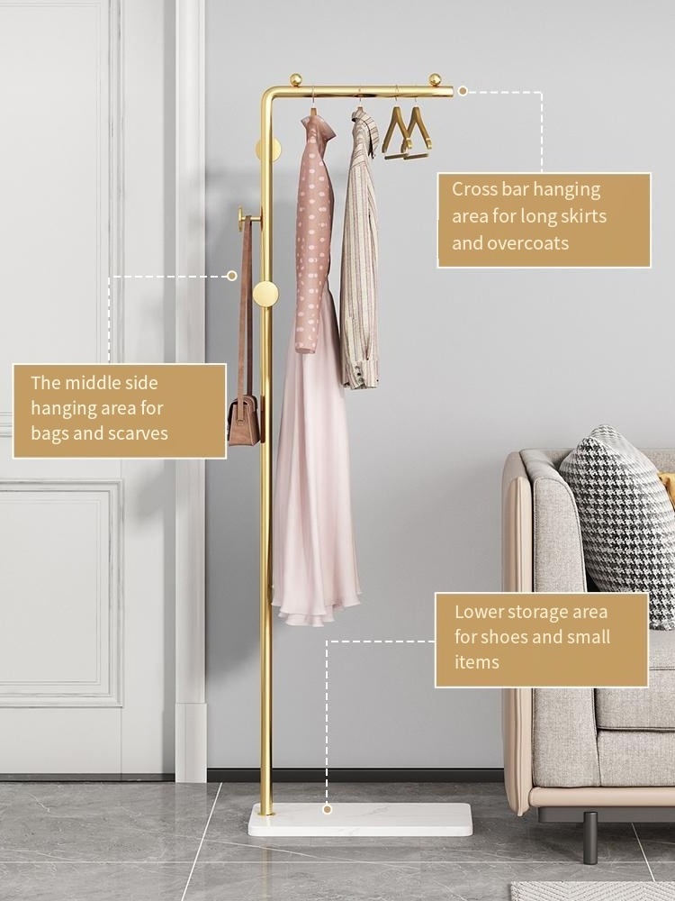 Floor to ceiling bedroom simple clothes hanger does not occupy space for household indoor rooms small clothes poles