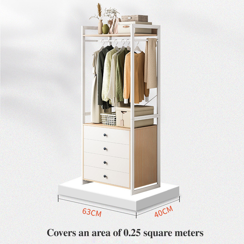 Bedroom Economy Clothes Hanging Rack Modern Simple Nordic Storage Cabinet Drawer