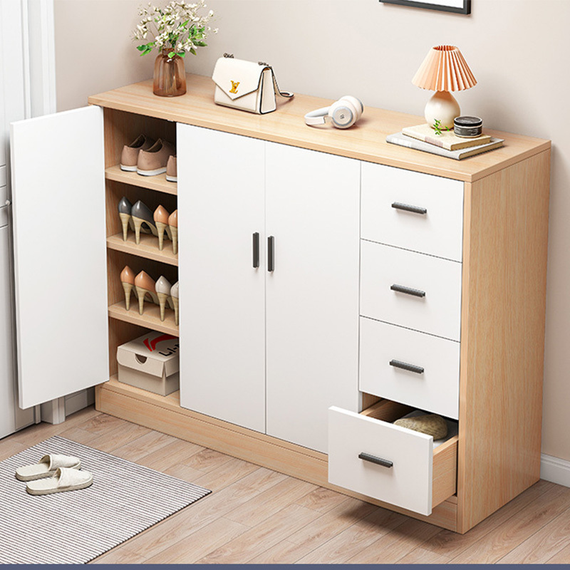 Large-capacity shoe cabinet, simple and modern storage outside the door of economical household