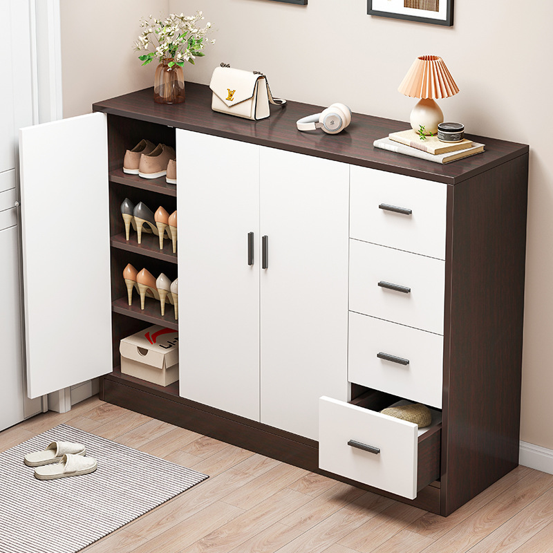 Large-capacity shoe cabinet, simple and modern storage outside the door of economical household