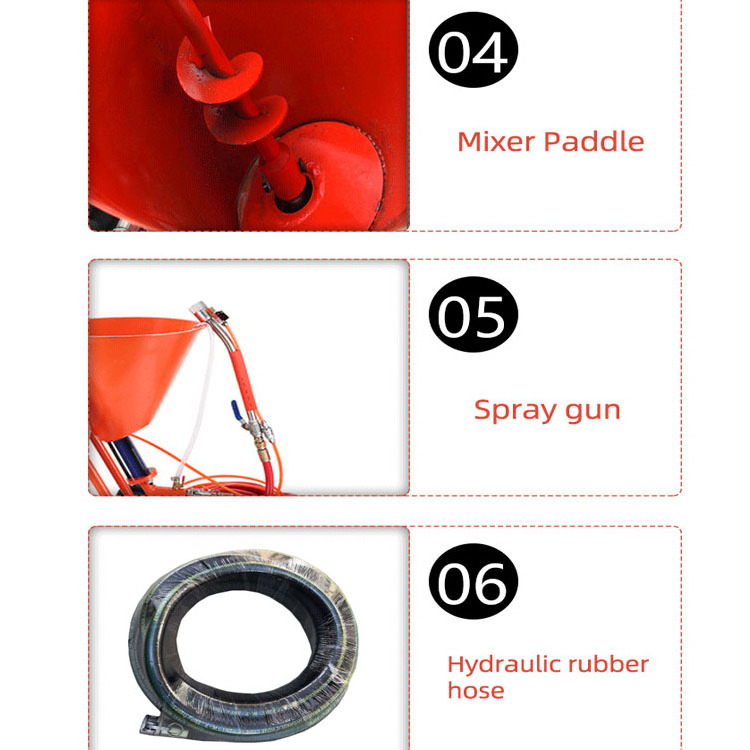 Putty Spraying Cement Plastering Wall Spray Paint Painting Plaster Mortar Sanding Concrete Pump Machine