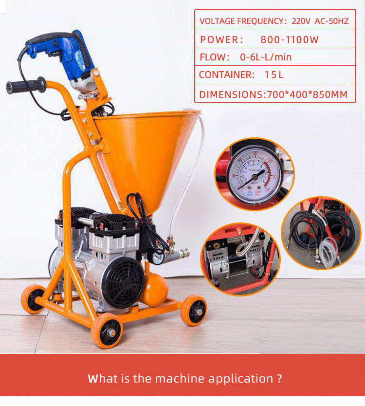 New technology Putty plaster cement paint grouting spraying machine for wall