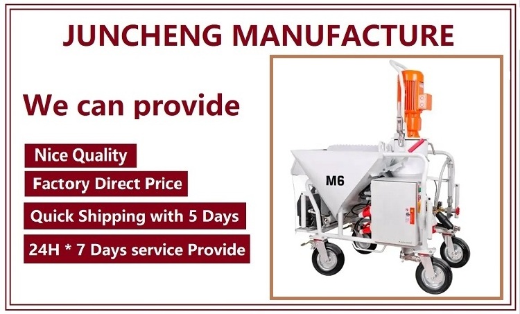 High efficiency Dry powder spraying  automatic mortar gypsum wall plaster machine