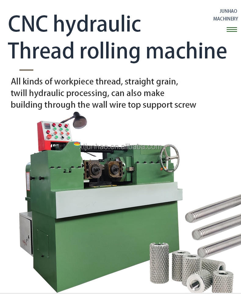 Automatic round die rebar thread rolling machine for bar rod