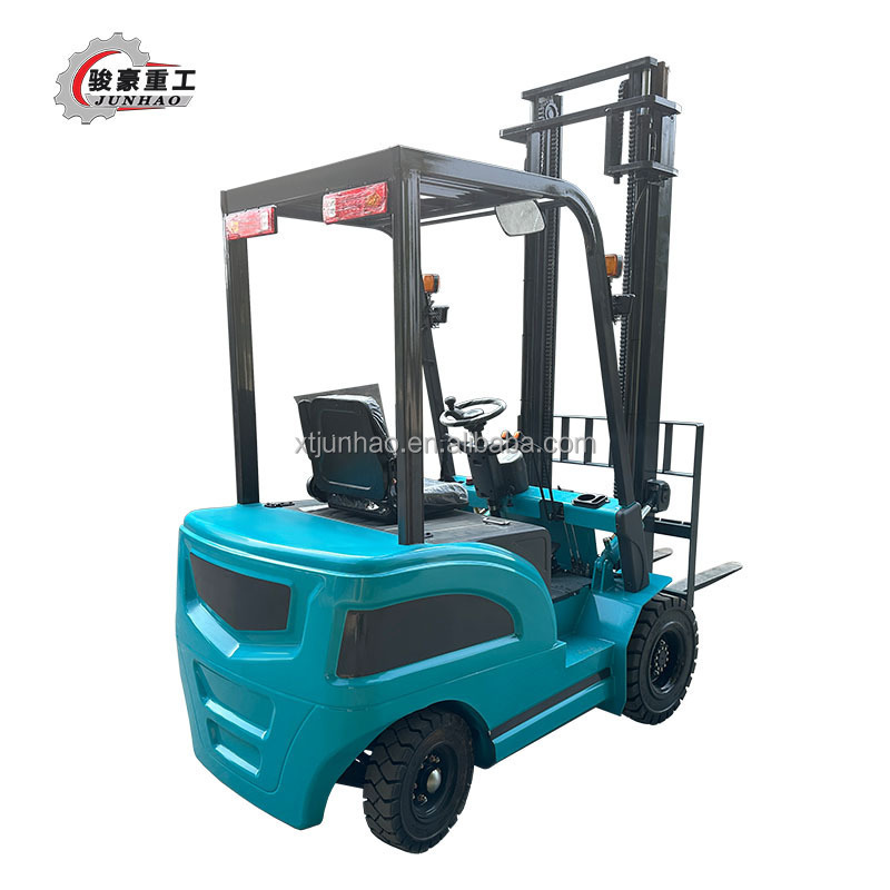 High speed electric forklift for loading and unloading of palletized goods in carriages and containers