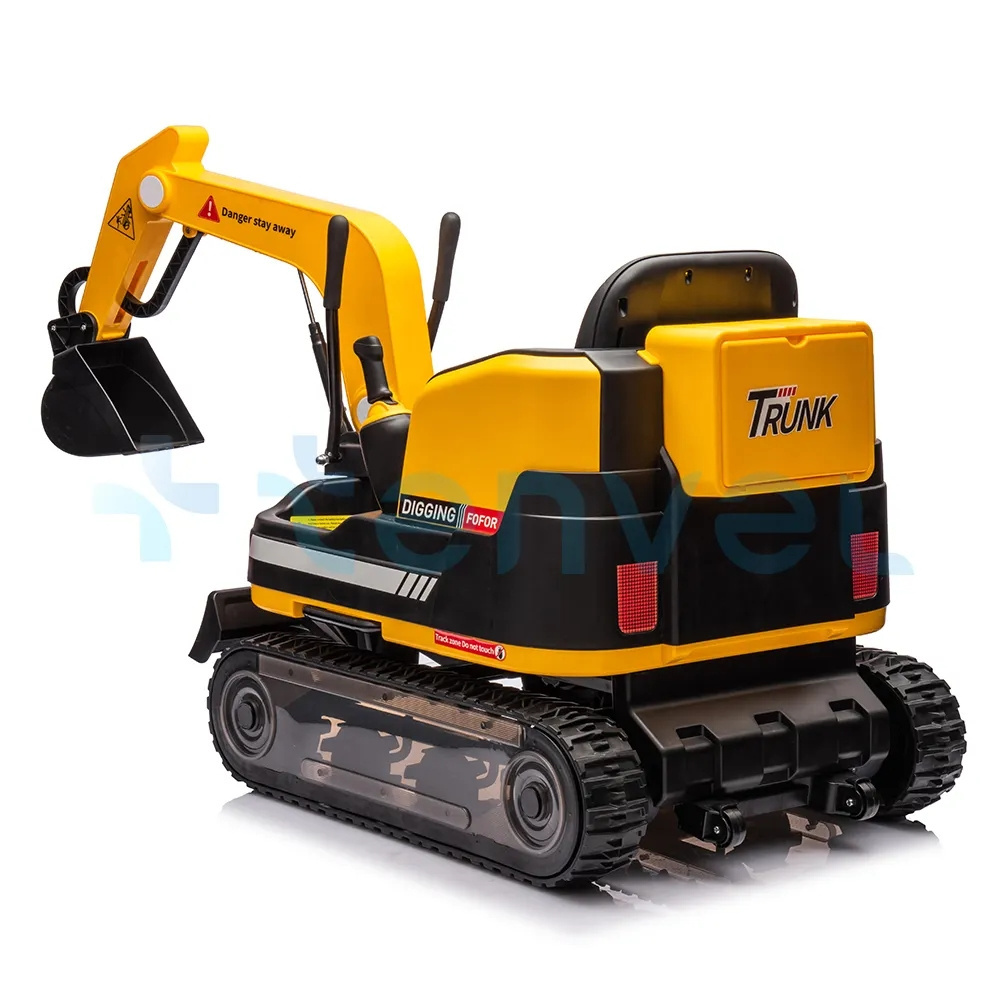 wholesale 24V battery excavator kids ride on car with real track wheel kids electric car excavator remote control truck for kids