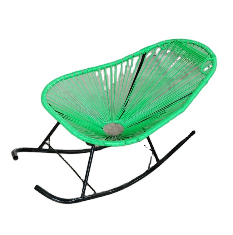 Outdoor portable Leisure Steel Rattan Acapulco Chair Egg Shaped Wicker Dining Chair