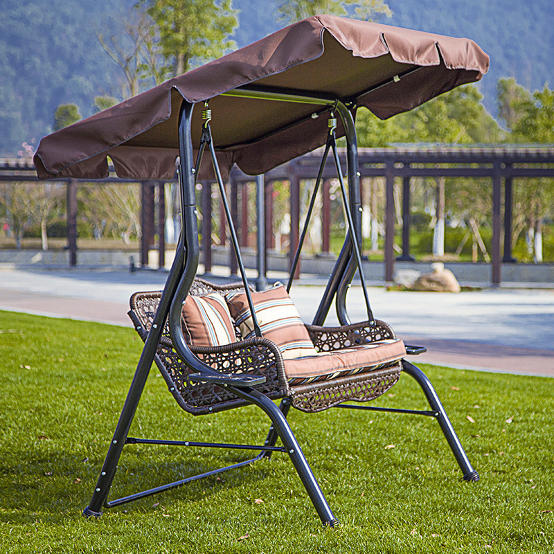 2022 Chinese Manufacturers Will Directly Sell Popular Outdoor Swing Chairs With Two-seater Three-seater Swing Chairs