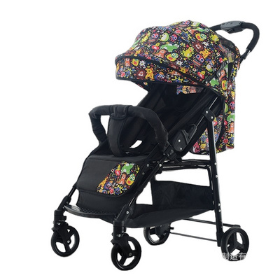 High-quality Sit-down Reclinable One-button Folding Portable Anti-rollover Children's Four-wheeled Baby Stroller