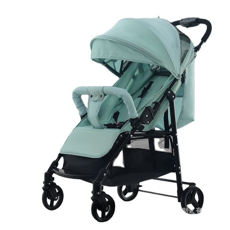 High-quality Sit-down Reclinable One-button Folding Portable Anti-rollover Children's Four-wheeled Baby Stroller