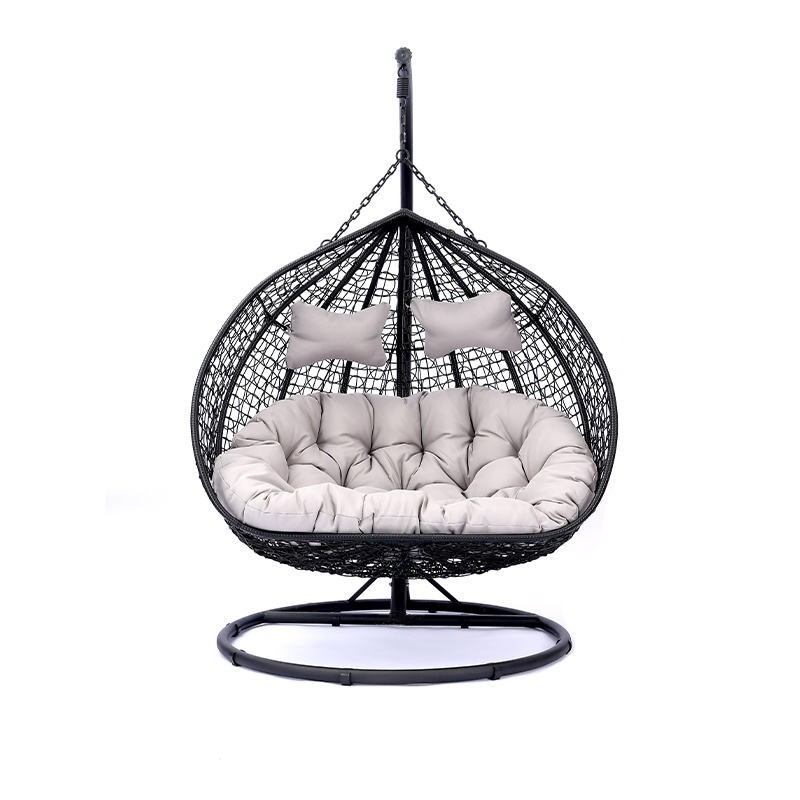 Standing Egg Chair Swing Pillow Black Hanging Chairs Balcony Ceiling Rocking Single Patio Swings