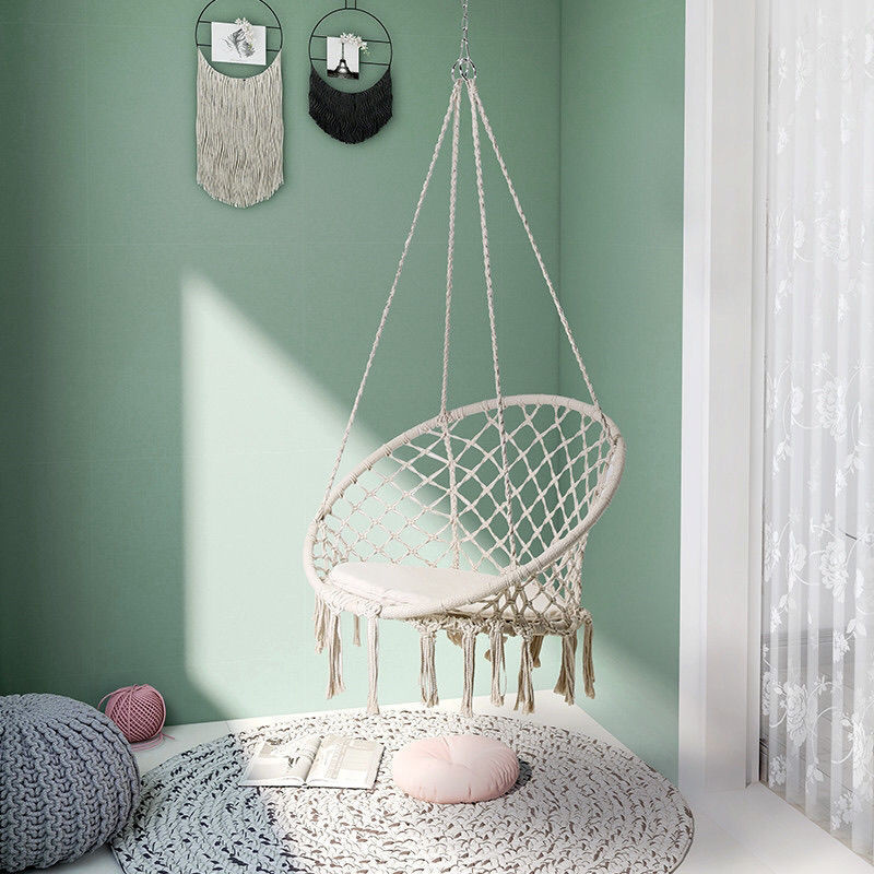 Outdoor garden hanging basket Children's leisure hanging chair Home Student dormitory lazy chair camping swing hammock