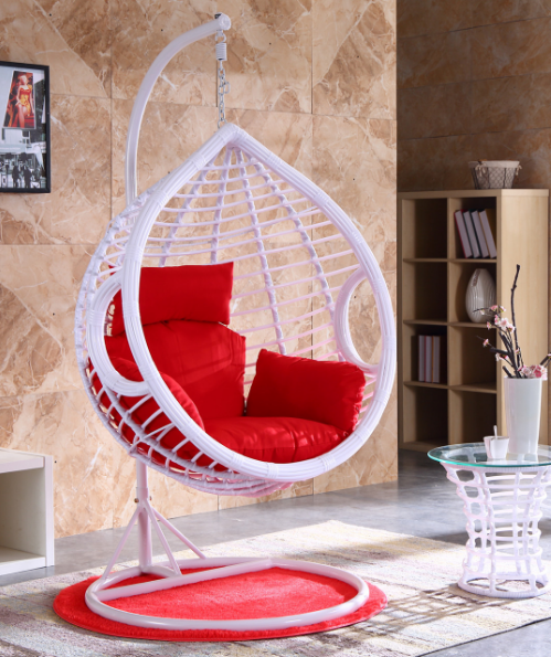 Hanging Egg Chair Outdoor Indoor, Swing Egg Chairs Wicker Rattan Hammock Egg Porch Swing with Cushions for Bedroom Patio, cocoon