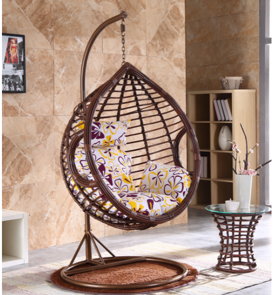 Hanging Egg Chair Outdoor Indoor, Swing Egg Chairs Wicker Rattan Hammock Egg Porch Swing with Cushions for Bedroom Patio, cocoon