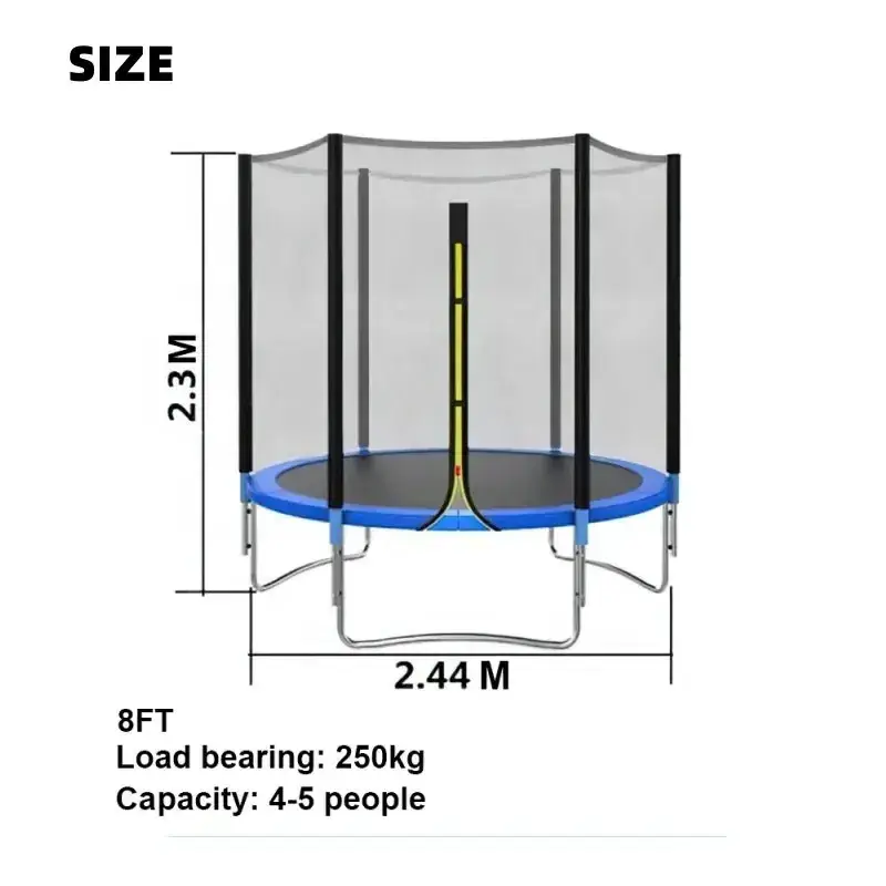 6ft-16ft Spring Bungee Outdoor Adults Trampoline Manufacture Floating Round Trampoline Roof Cover Cama Elastica