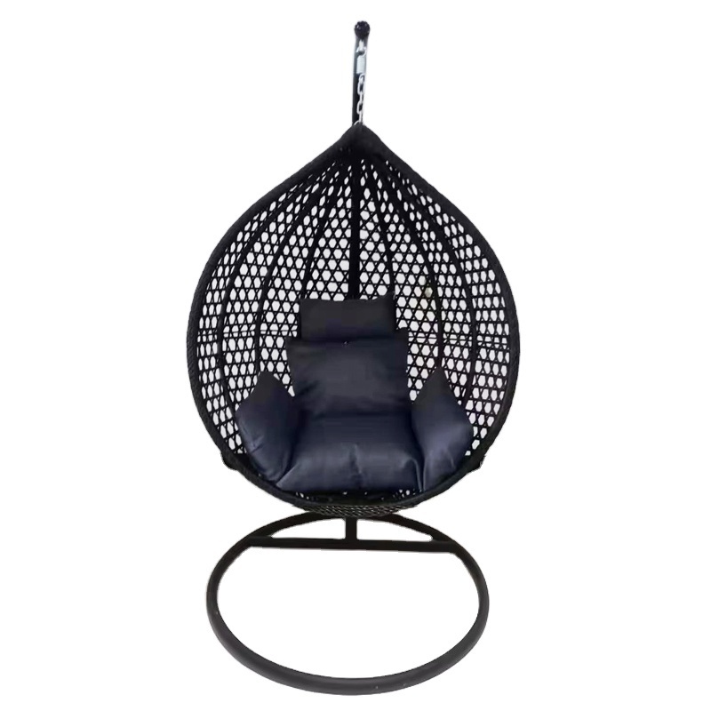 Egg Chair Swing With Stand Cushion Rattan Wicker Kids Adult Size Chair Swing Rattan Hanging Egg Chair