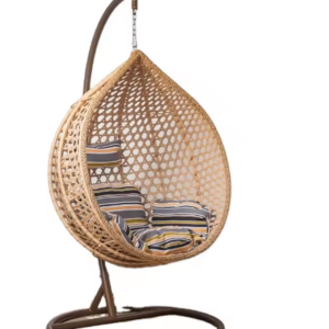 PE Rattan Egg Chair Outdoor Furniture Hanging Chair Rattan Eggs Swing Ceiling