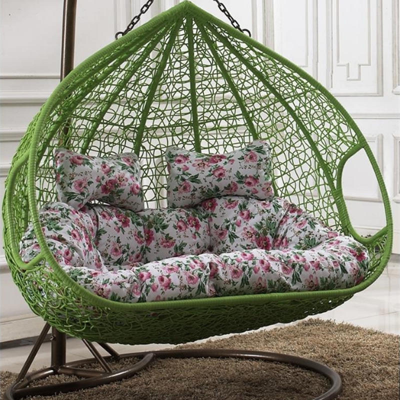 Modern Outdoor Patio Swing Chair Two Seat Patio Swing Wicker Swing Chair China Factory Wholesale Hanging Chair Hanging Basket