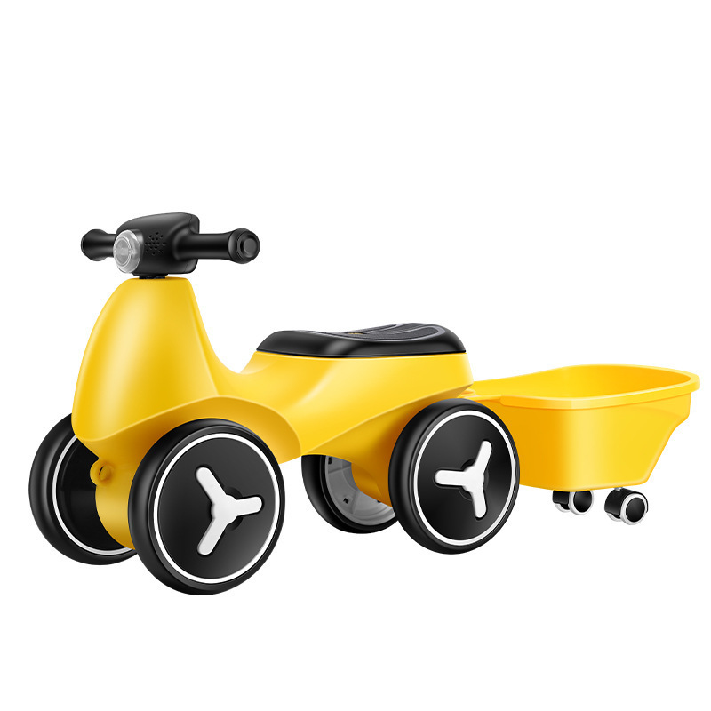 2022 New Design Baby Scooter With Back Bucket Roller Coaster Footless Toddler Four-wheel Scooter Children  Scooter