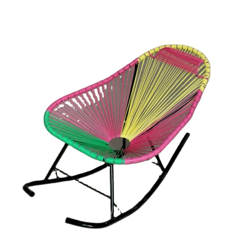 Outdoor portable Leisure Steel Rattan Acapulco Chair Egg Shaped Wicker Dining Chair