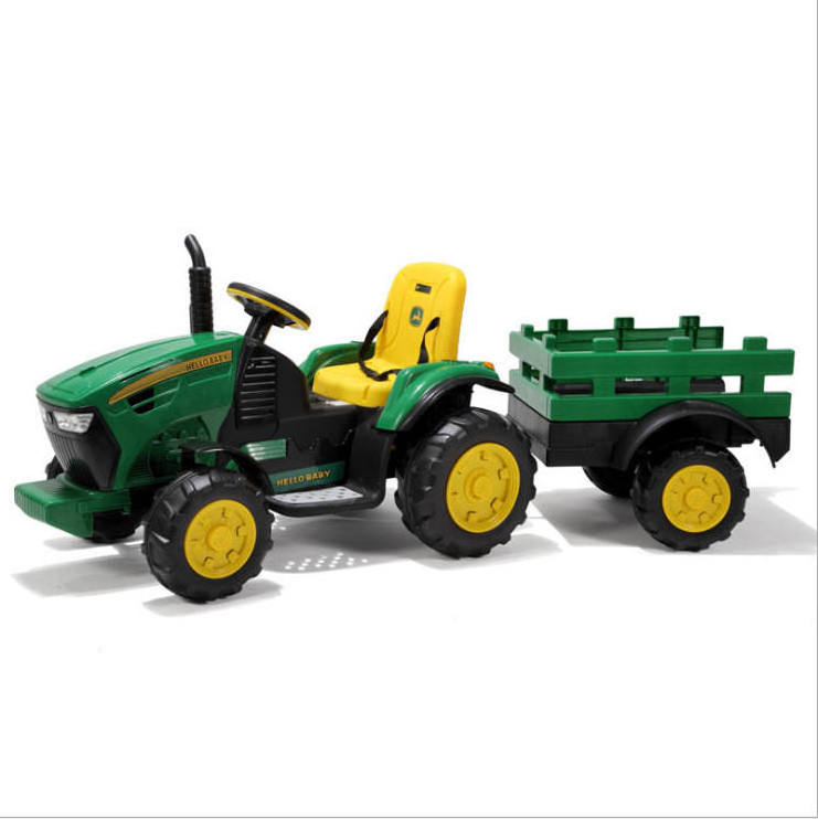 Hot Model New Ride On Tractor Electric Kids Battery Toy Car Tractor With Trailer