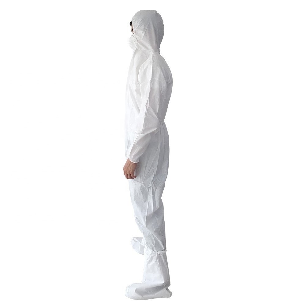 Disposable coverall with hood for fiberglass products manufacturing Protection Suits