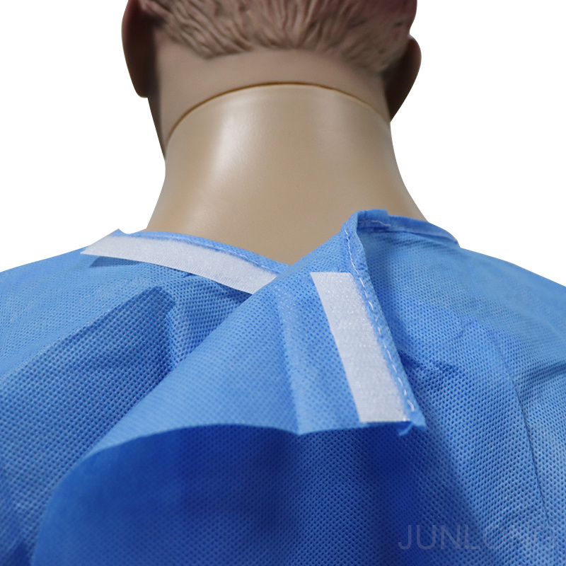 Disposable medical uniforms EN13795 hospital gowns SMS cotton cuff disposable isolation gown